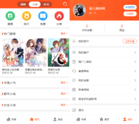 小说漫画系统源码 小说/漫画/听书php源码程序 三级分销平台采集+代理系统