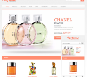 香水外贸企业英文网站模板 自适应手机端响应式 php源码易优cms