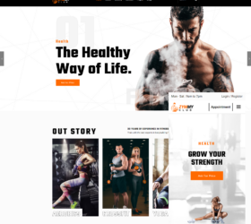 健身俱乐部静态网站模板 自适应静态模板html源码