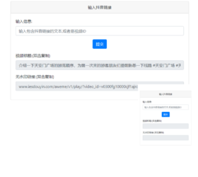 最新抖音去水印PHP源码 非第三方接口 自适应php源码
