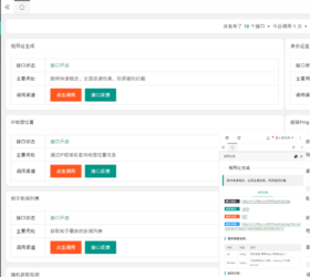 开发API接口调用管理系统 自适应php源码